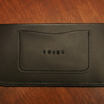 BOSSA ヌメ革製 シンプル スリムなカード入れ付き札入れ BS2 黒 ブラック 財布 本革製 レザー 日本製