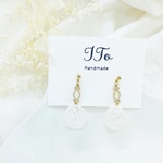 糸玉とダイヤ ピアス / イヤリング