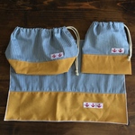 【オーダー品】お弁当&コップ袋、体操服袋、ナフキンセット