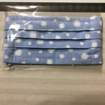 マスク・プリーツ型 ＊ 白 花柄