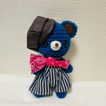 くまちゃんキーホルダー★ネイビー色