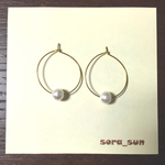 ループピアス コットンパール   