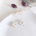 K16GP swing flower bouquet earring