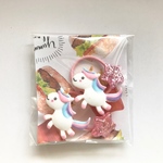 キッズヘアゴム ユニコーン ピンク