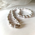 贅沢カラーFresh water necklace 