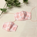 【SALE】花柄立体ガーゼマスク💐　親子セット