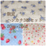 【名入れ】ハンカチ3枚セット（20×20）