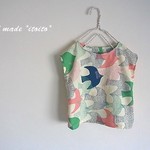 綿バニランｂｉｒｄのフレンチスリーブプルオーバー　アイボリー　１００
