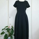 【受注製作】黒のシンプルワンピース