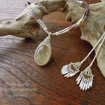 ルチルクォーツ　ビーズネックレス　bei
