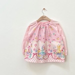 【110】アニマルパーティーのスモック　～ピンク～