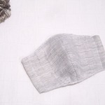 【翌日発送】ふんわりやさしい 4重ガーゼの立体マスク  大人  レディース  ゴム付き 杢グレー 