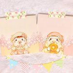 🌸春のむっちぃ🐹🍩✖︎みるくちゃん🐹🍼メモ帳🌸　フェレット