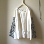 白リネン×刺繍レース×ぽこぽこWガーゼのプル