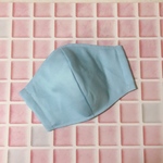 ハンドメイド 立体マスク Mサイズ 無地 水色