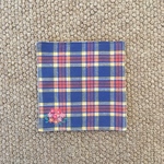刺繍コースター（チェック4枚セット）