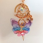 【薄ピンク】フェアリー　バレリーナ　キーホルダー　キーリング付き　バッグチャーム　トゥシューズ