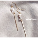 ［ニッケルフリー］keshi pearl goldstick  pierce
