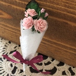 ミニチュア ばらの花束　ミニベア、ドールにも！