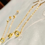 k14gf  スカイブルーアクアマリン　チェーンピアス　フック