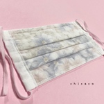 ノーズワイヤー入り♡ガーゼプリーツマスク flower pink&purple