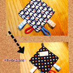 Baby TOY ポケットサイズ かしゃかしゃ&タグ ハンカチ No.081