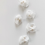new!【4pcs white color】フラワースモールパーツ