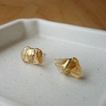 シトリン金継ぎピアス
