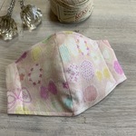 抗菌防臭加工ダブルガーゼ☆立体マスク☆子供用~大人Sサイズ(ピンク蝶々）