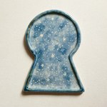 小皿 (古墳の形 夜空絵)