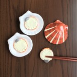 帆立貝の箸置き〈貝殻の豆皿付き〉🌸おもしろグッズ