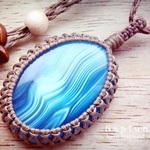*॰ْ✧ً⋆｡˚✣Neptune #2✢⋆｡˚*ْ✧ं॰*ブルーアゲートペンダント･:*+.