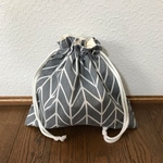 北欧 グレーの巾着