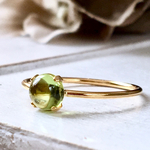 《特集掲載》【天然石ペリドット14kgf製リング】5mm 7号/11号/13号 8月誕生石 Peridot ring