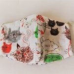 子供用　6重ガーゼワイヤー入り立体マスク　ねこねこちゃん