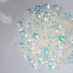 スパンコール 4mm 約1160枚(約5g) 花カップオーロラ 透明 (SFC04ASKSE00)