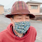 リバティ柄マスク　メンズLサイズ　レディース兼用可