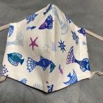 《予約販売》熱帯魚柄の立体マスク ･大人用
