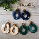 大ぶりチェーンパーツの2連ピアス/イヤリング