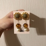 お花レオパードイヤリング❥送料無料