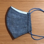 立体マスク　女性サイズ　中学生くらいも　(青系デニム風)