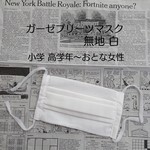 プリーツマスク無地(白)/小学 高学年〜おとな女性