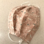 マスク　鳥と花　大人用　プリーツマスク　ワイヤー入り