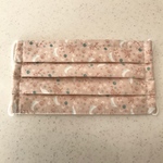 マスク　鳥と花　女性用　プリーツマスク　ワイヤー入り