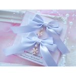 桜クリームみつあみリボン(薄紫)