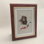 piyonopon様オーダー品☆犬の手刺繍のポートレート