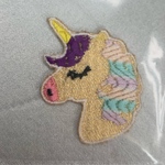 オリジナルユニコーン 刺繍ワッペン (ゴールドver. )在庫のみ