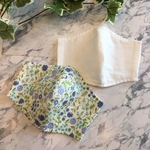 【SALE】花柄＆ホワイト　立体ガーゼマスクセット💐　大人用
