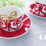 【再再販】赤色カップ&ソーサー♡２客