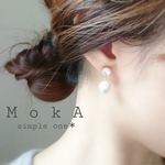 ◆送料無料◆スワロとゆらゆらパールの上品プチイヤリング✨